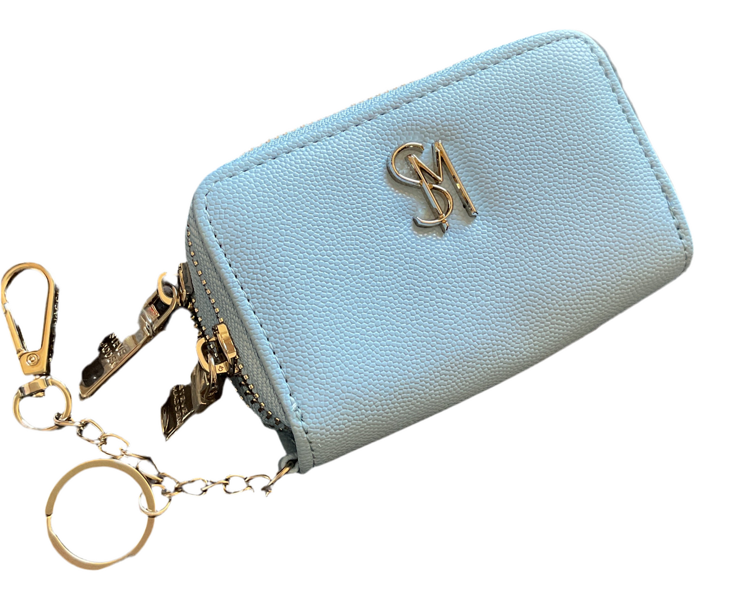 Steve Madden dbl Zip Wallet cornflower blue